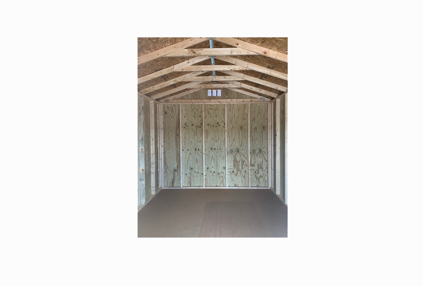 Inside 10x16 Utility Shed